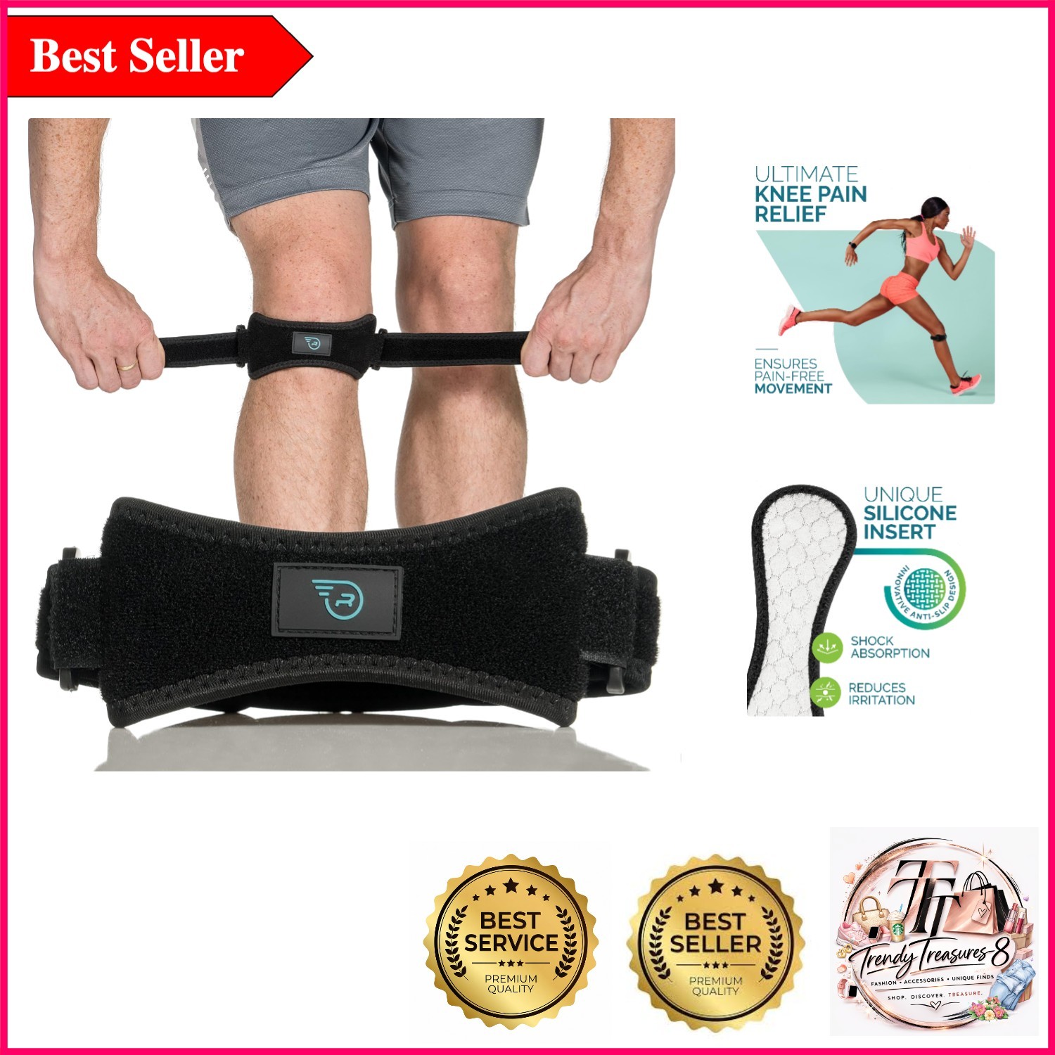 Ultimate Support Patella Knee Brace for Pain Relief & Active Performance