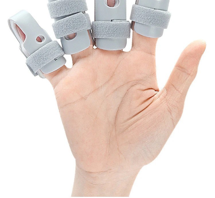 Finger Splint Support Brace Adjustable Immobilizer Sleeve for Injury Recovery
