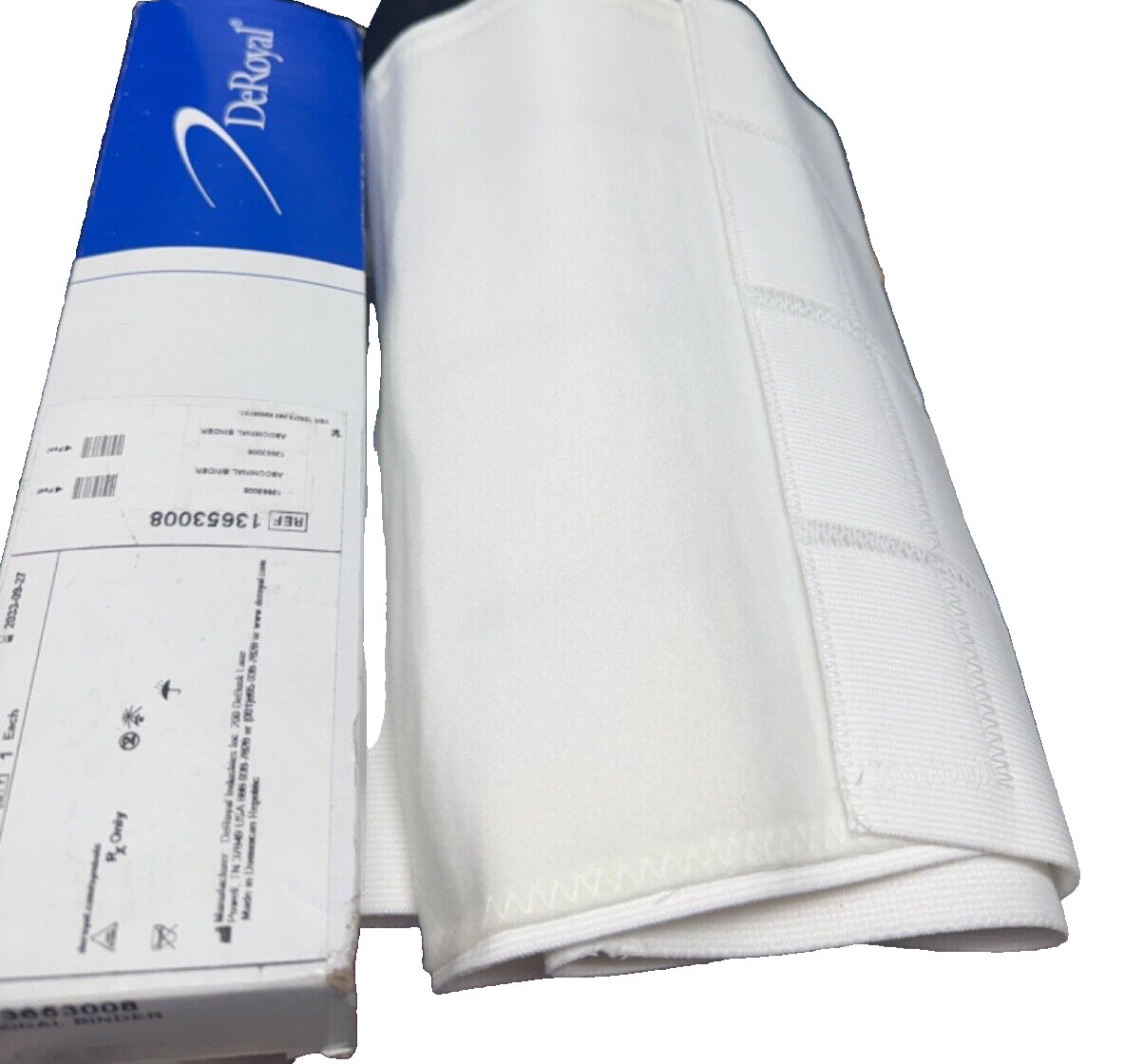 De Royal Abdominal Binder 12″ Large 63″-74″ Latex-Free (New) – Shelf Damaged Box