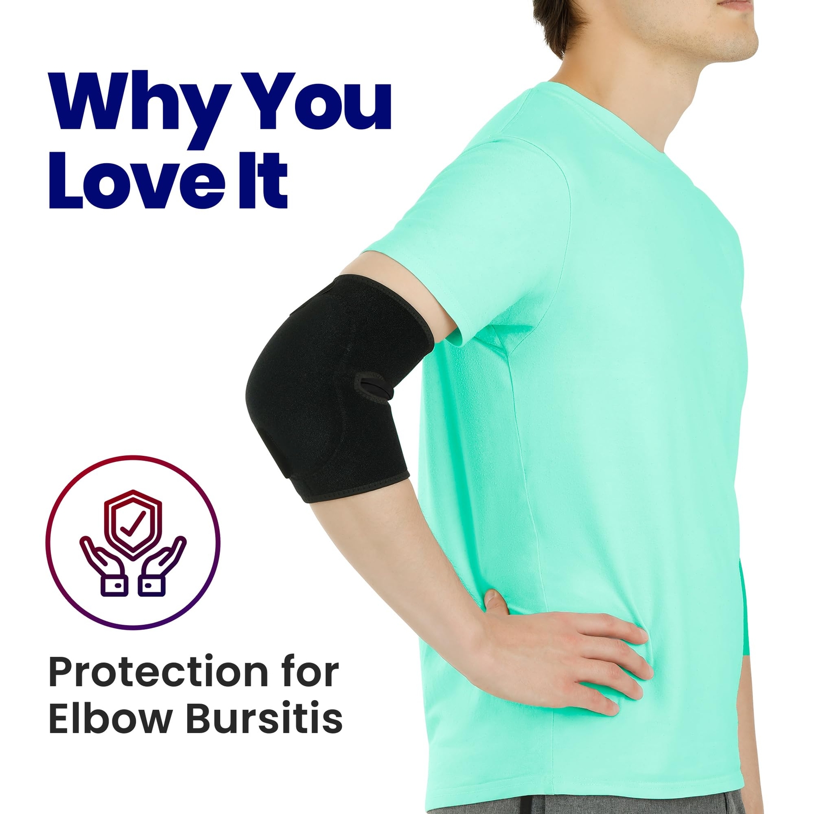 Elbow Pad Bursitis Elbow Brace | Padded Elbow Compression Sleeve for Bursitis…