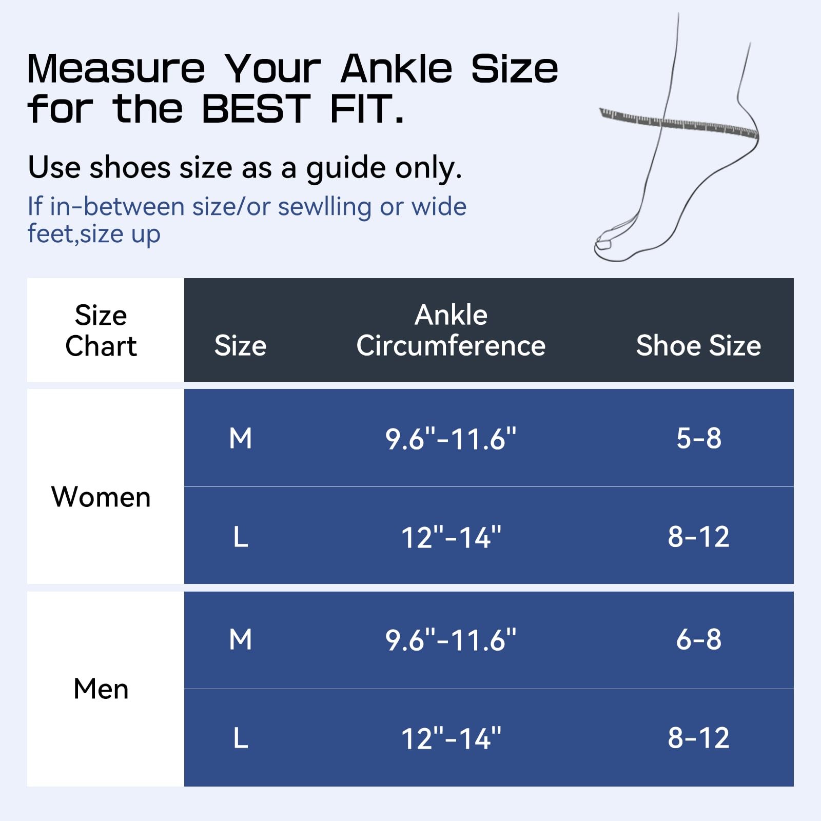 Ankle Brace 2 Stabilizing Pads Adjustable Support Sprain Injury 1 PCS