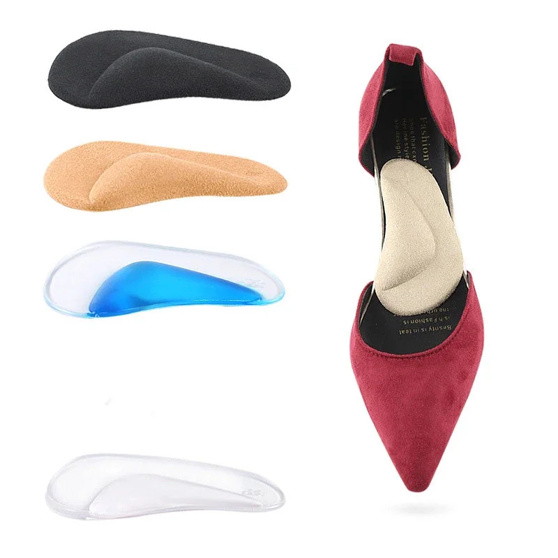 2Pcs/4Pcs Silicone High Heels Arch Support Flat Shoes Insoles Unisex Flatfoot Or
