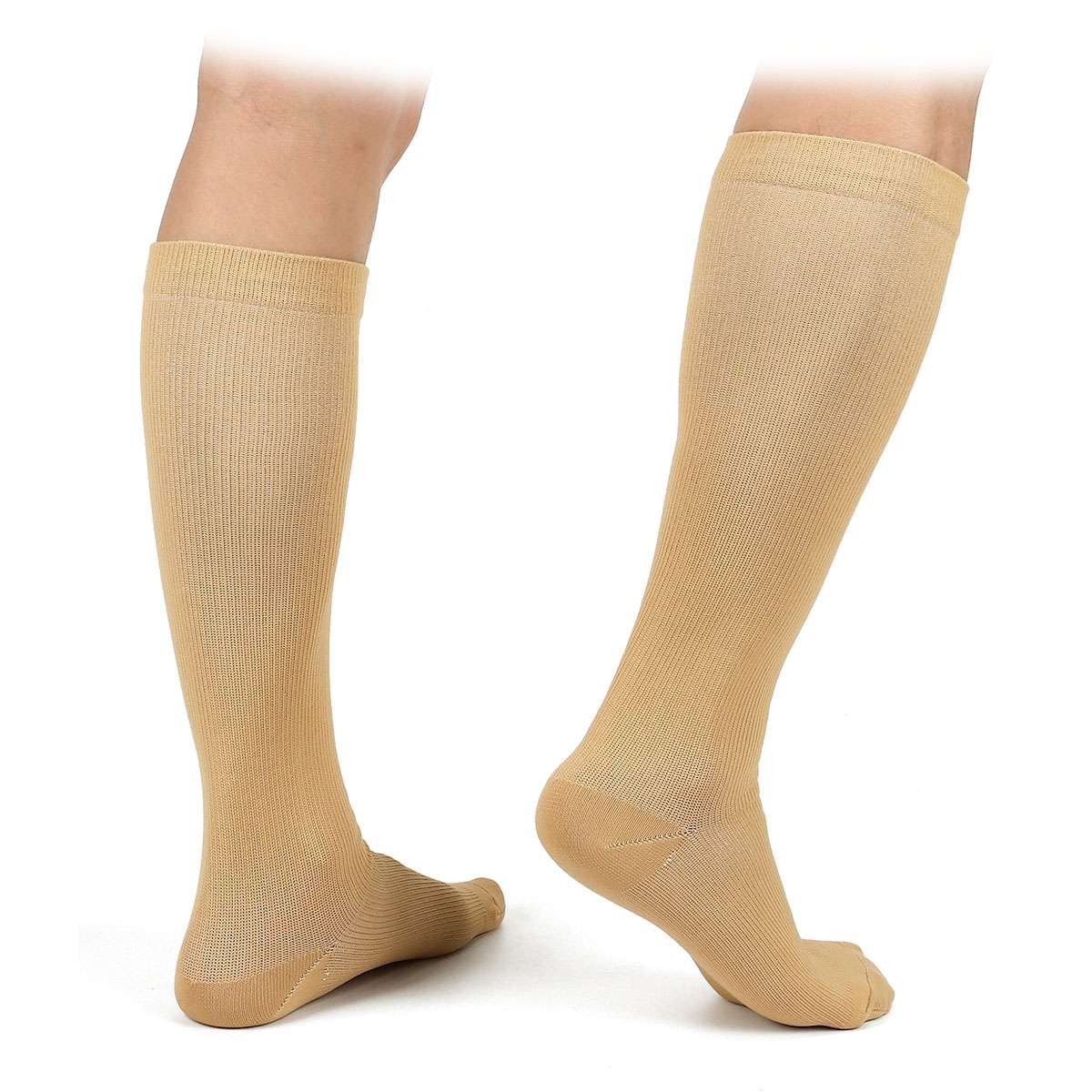 (5 Pairs) S-XXL Compression Socks Stocking Knee High Graduated Support Men Women