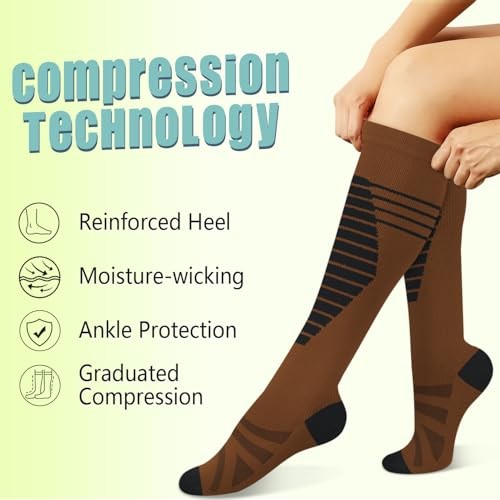 Copper Compression Socks 15-20 mmHg for Men Small-Medium A04- Multicoloured 03