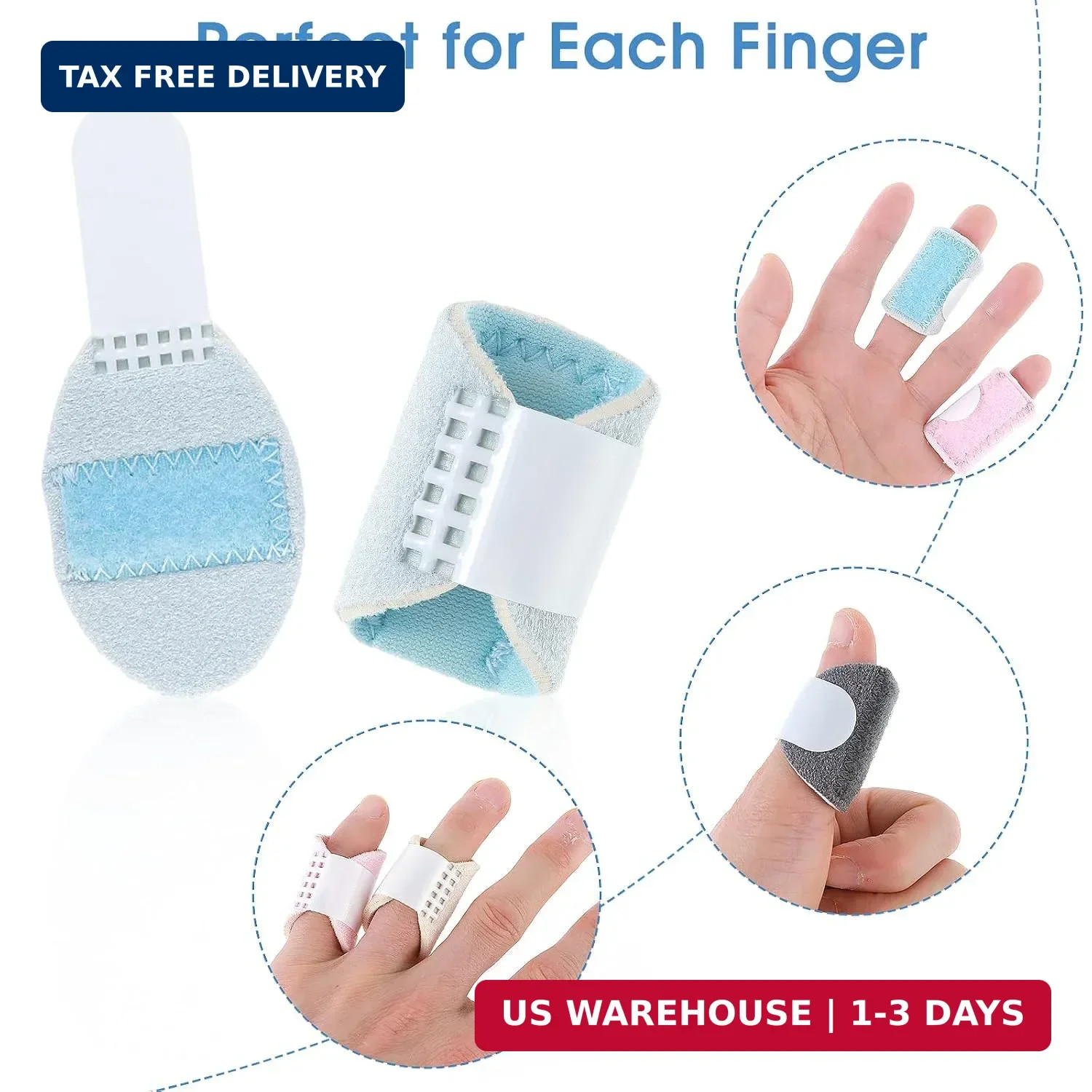 DIVINA VITAE Trigger Finger Splints, 5PCS Thumb Finger Brace for Trigger Finger