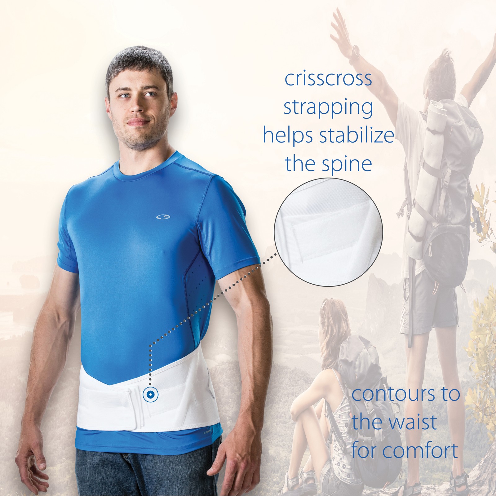 Core Products Elastic Criss Cross Back Support Helps Relieve Lower Back Pain USA