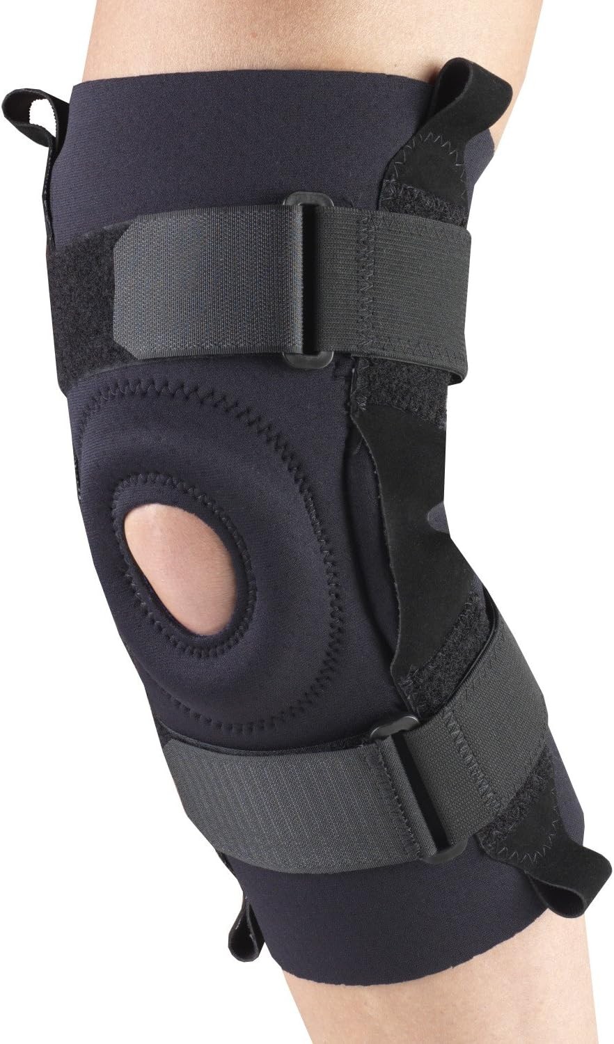Champion/OTC Knee Stabilizer, Hinged Bars, Neoprene, Black, (Small 12.5-13.75″)