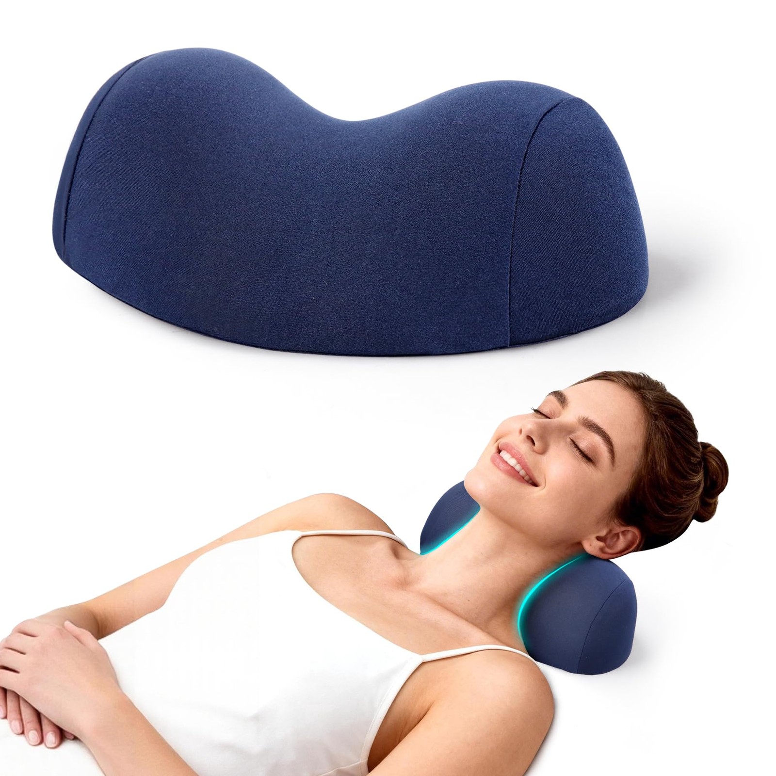 Small Neck Stretcher Pillow for Pain Relief, Soft Cervical Traction Device Ne…