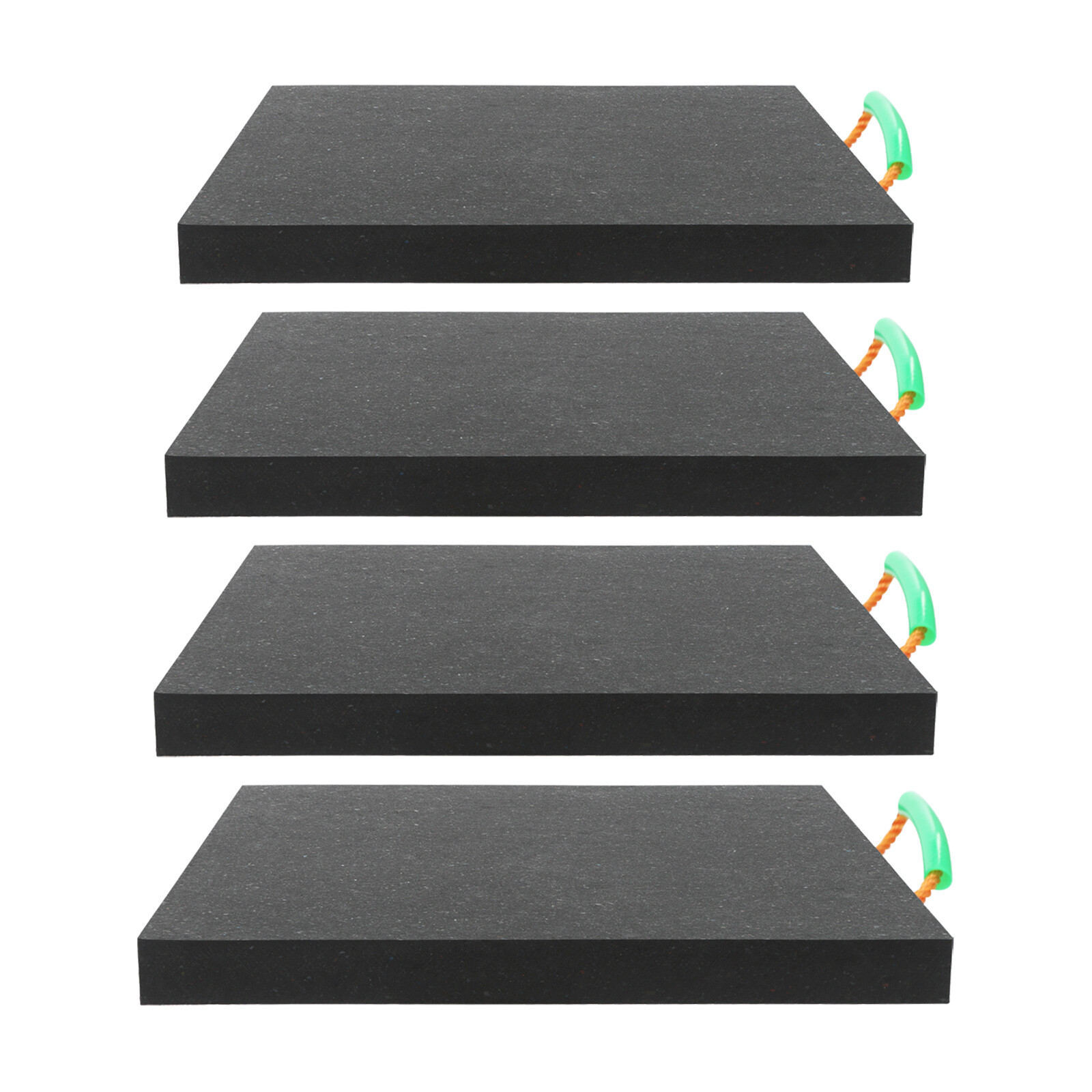 4pcs Set Heavy Duty Stabilizing Blocks, Square Support Pads with Handle Black US