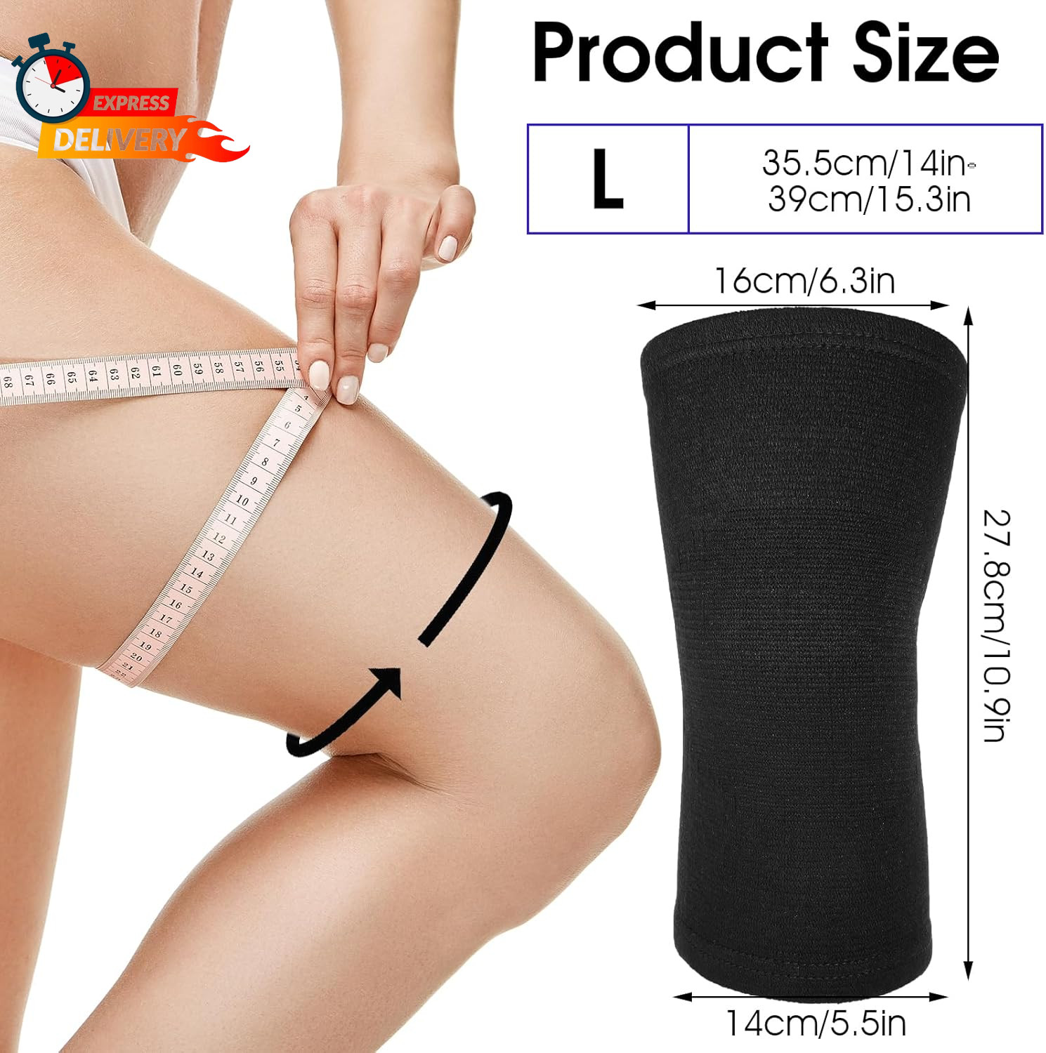 Bamboo Knee Sleeve, Elastic Compression Knee Brace Breathable Knee Pads Leg Slee