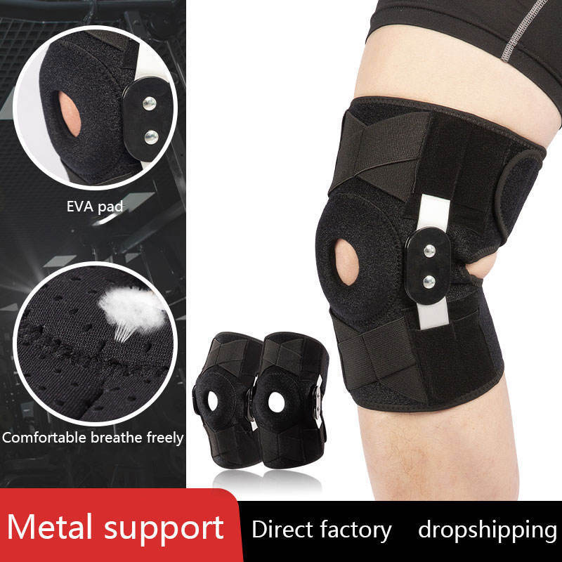 Hinged Knee Brace Compression Sleeve Wrap Support Meniscus Joint Pain Arthritis