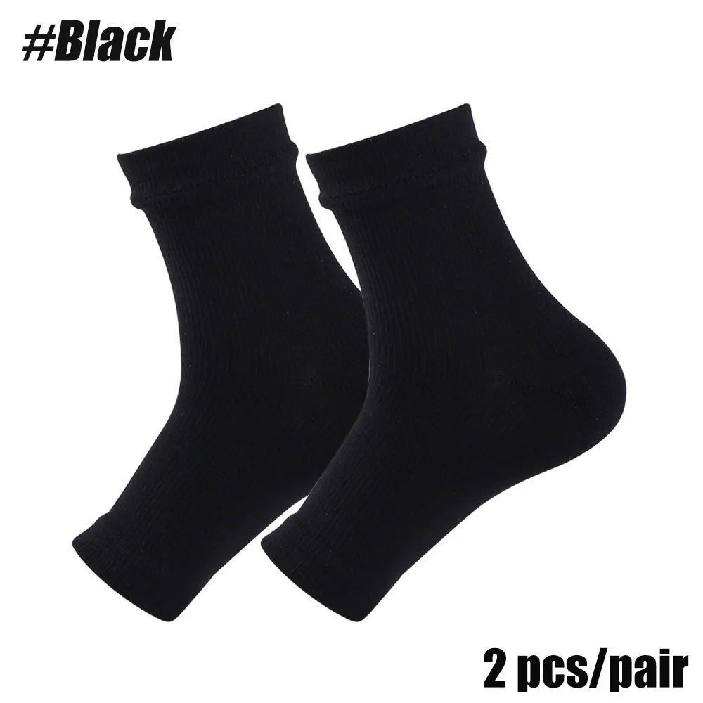 2 x Foot Anti Fatigue Compression Sleeve Relieve Pain Arch Heel Socks UK 4-7
