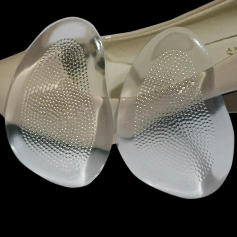 4Pairs Forefoot Insert Cushion Pads for Women Shoe Anti Slip Silicone Foot Pain