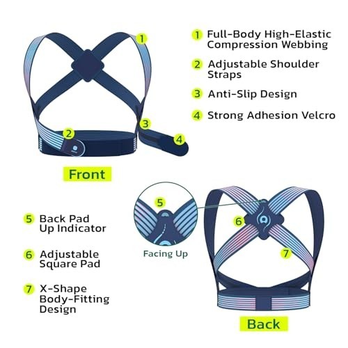 Ultra-light Invisible Posture Corrector for Women, Adjustable Elastic Back Brace