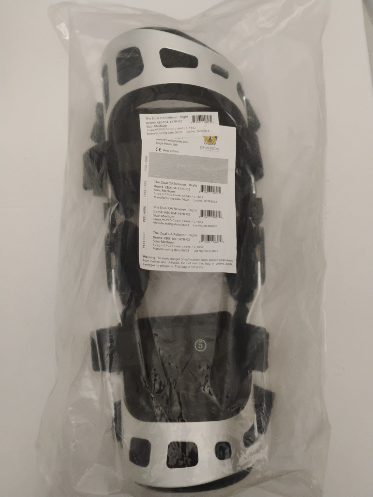 Dr Medical The DUAL OA Reliever Medium Right Knee Brace
