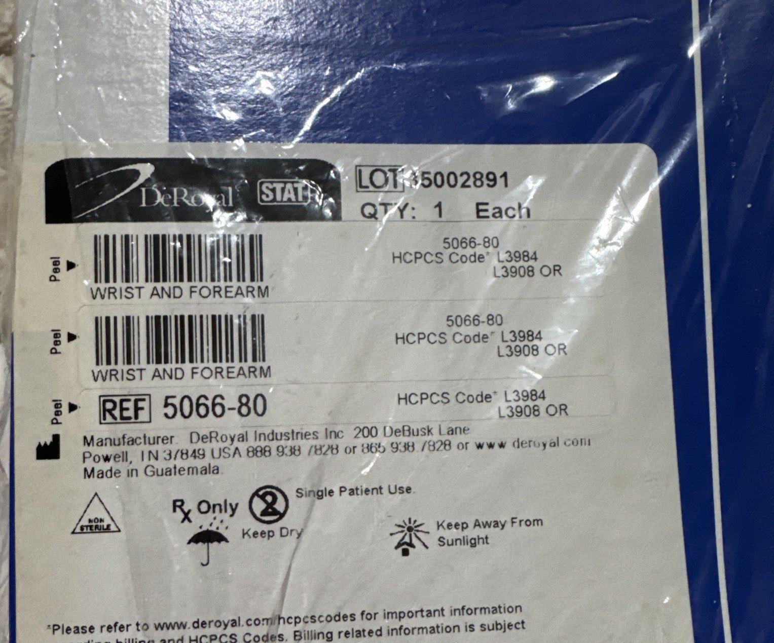 Wrist And Forearm Foam 10 Inch Universal