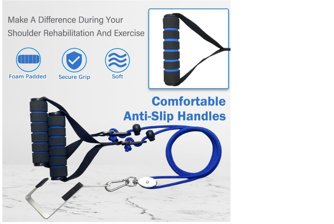 Shoulder Pulley for Physical Therapy Over Door Shoulder Rehab Exercise System fo