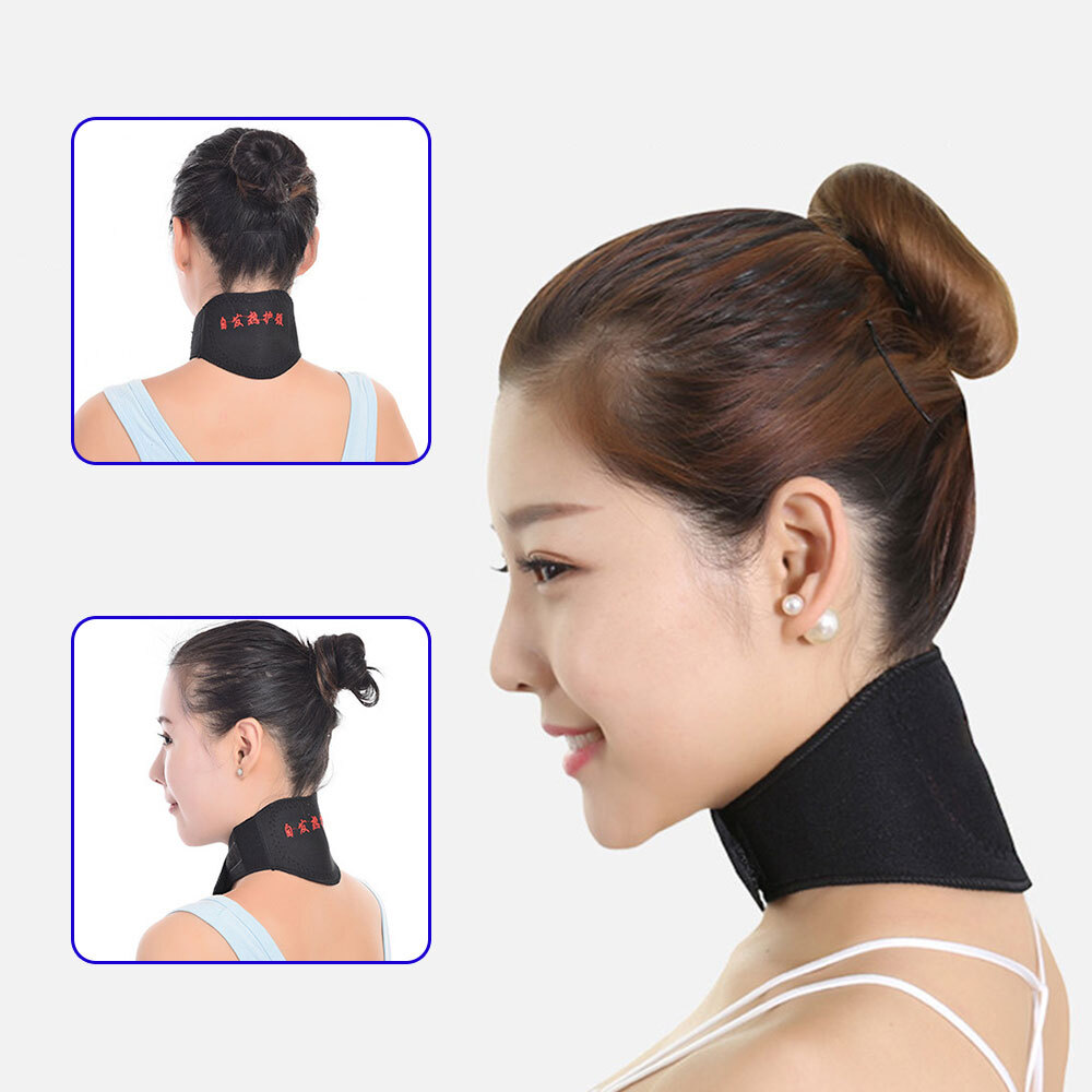 Self-heating Magnetic Neck Brace Support Collar Pain Relief Heat Pad Tourmaline