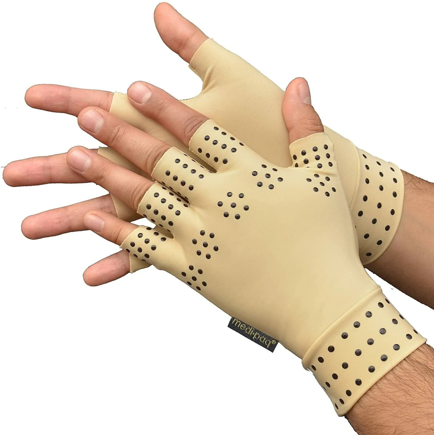 Arthritis Gloves Fingerless Magnetic Compression Support Hand Joint Pain Relief