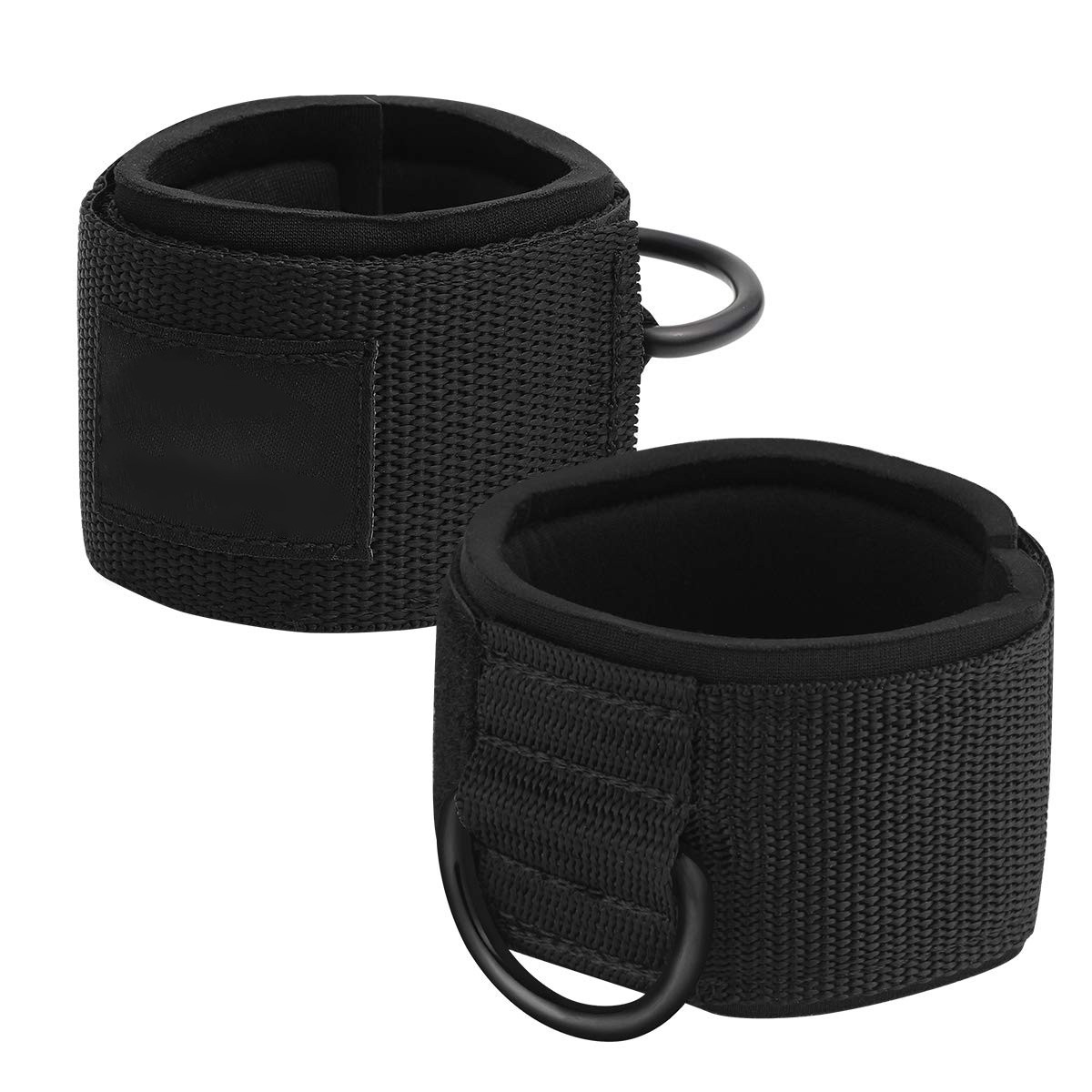 Adjustable Ankle Wrist Cuffs,Padded Straps For Cable Machine Leg Exercises,Black