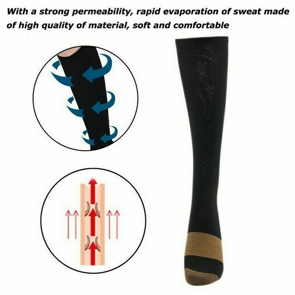Copper Compression Socks 20-30mmHg Women & Men – Best for Running,Sports,Hiking