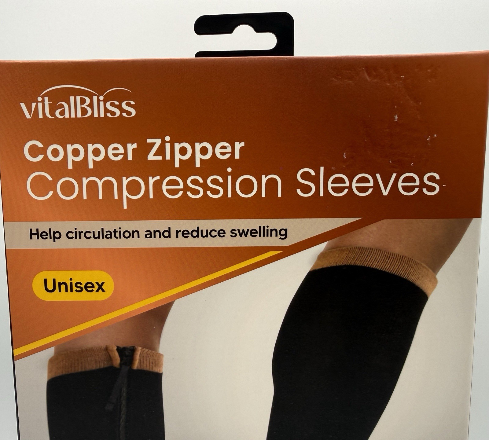 Copper Infused Compression Socks Open Toe and Zipper Closure Shoe Size 7”-9” S/M