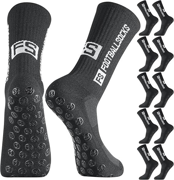Set 6pair Calcetines Medias Antideslizantes Para Futbol Yoga Ejercicio Hombre Mu