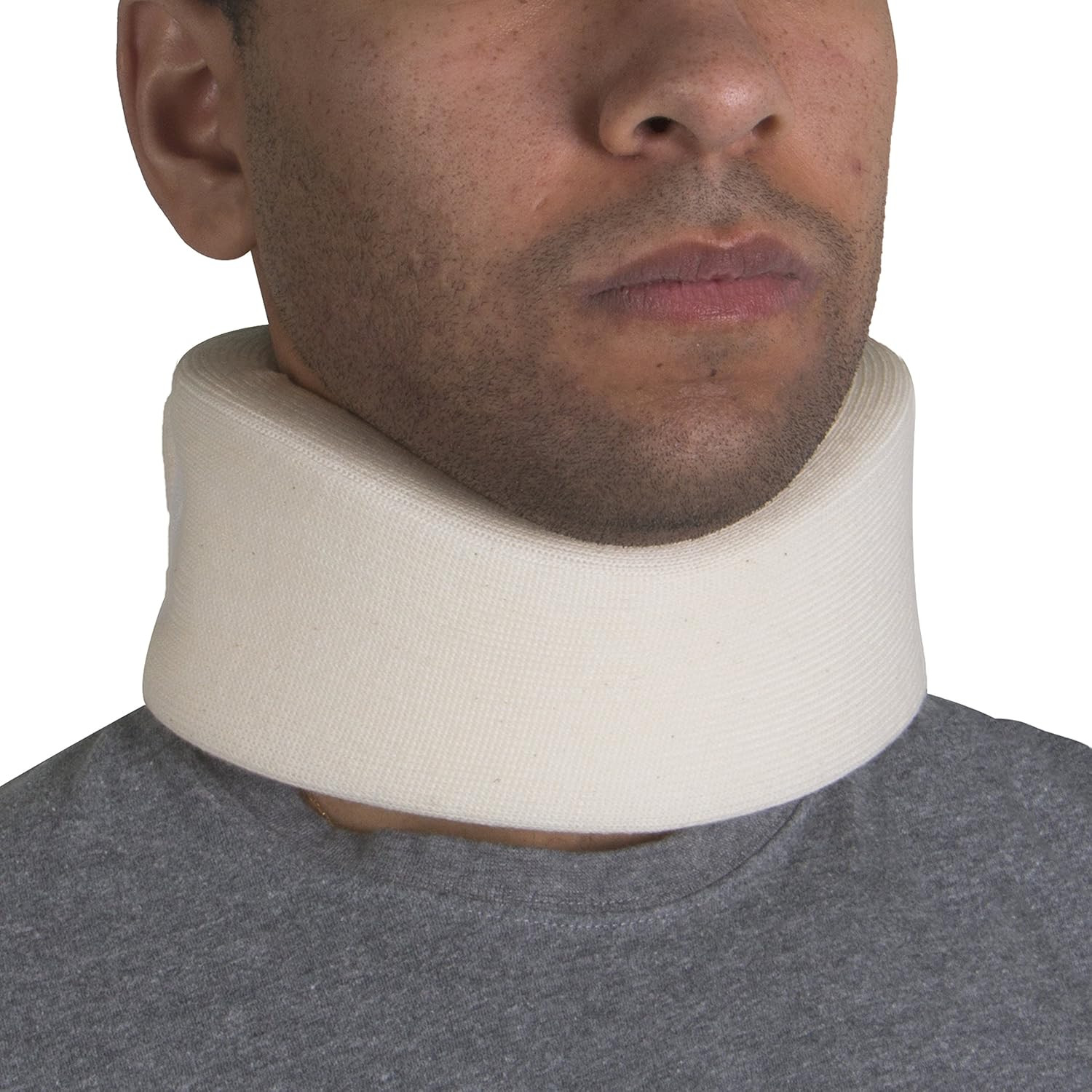 Cervical Collar, Soft Contour Foam, Neck Support Brace, White Narrow 2.5″ Dep…