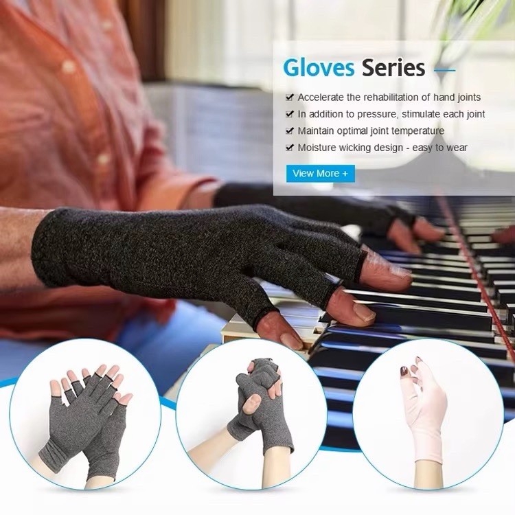 Fingerless Compression Gloves Arthritis Pain Relief Hand Wrist Support S M L XL