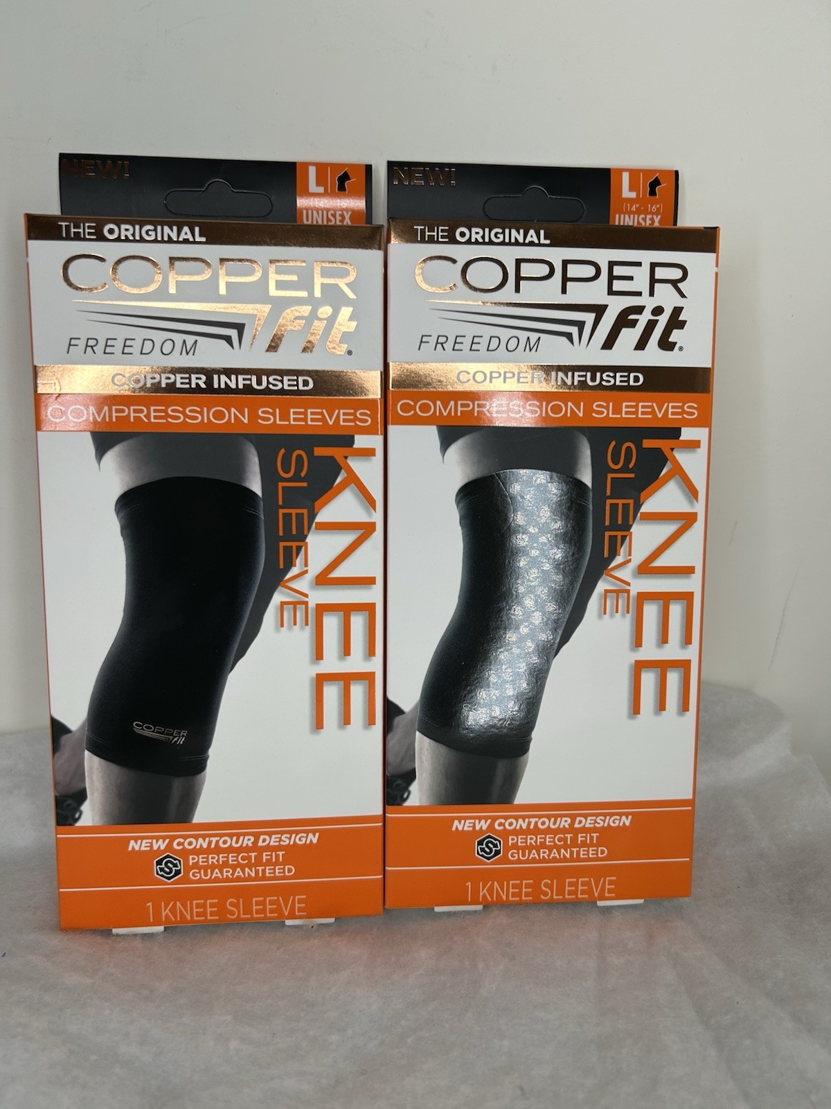 2-Copper Fit Freedom Compression Sleeve – Large 14”-16” New