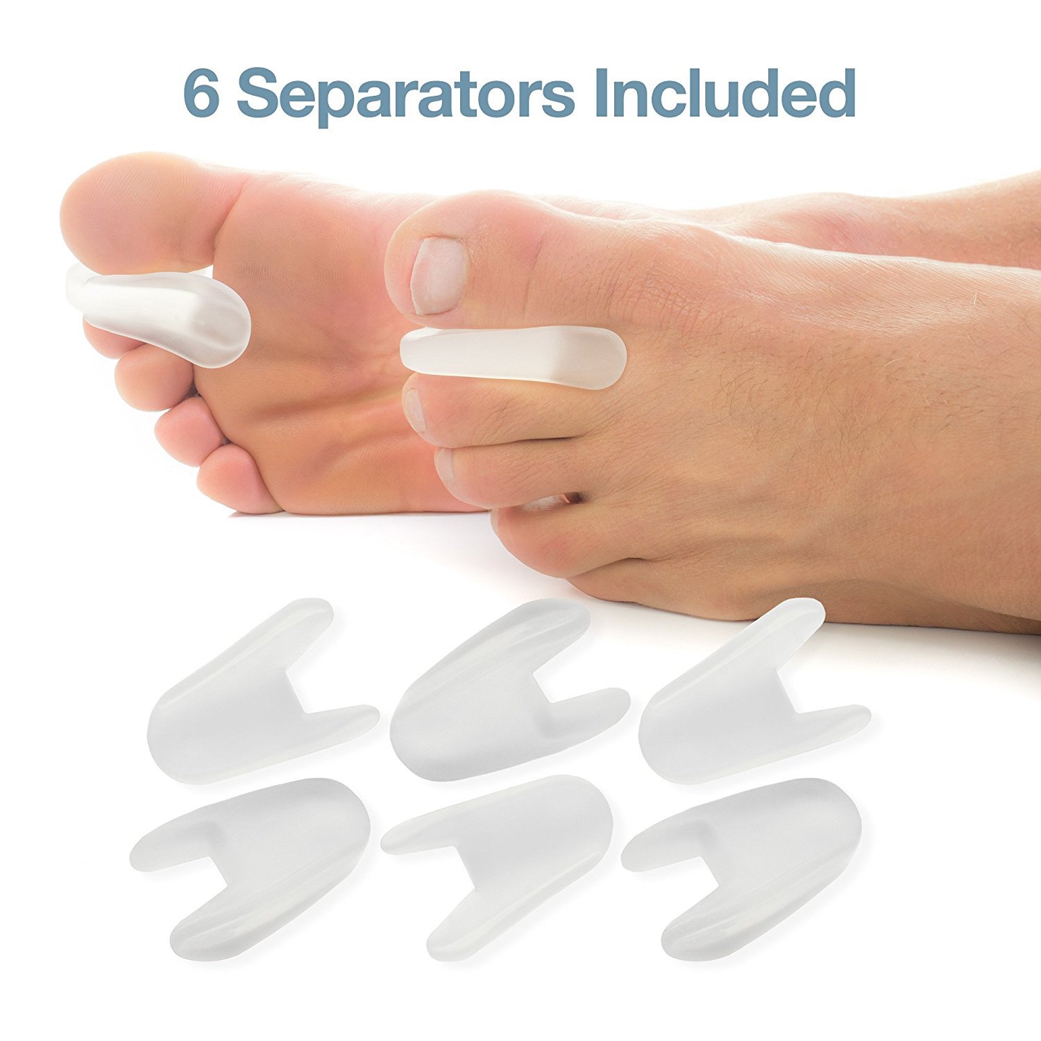 ZenToes Flared Toe Corrector Straightener Separators Bunion Relief Gel Spacers