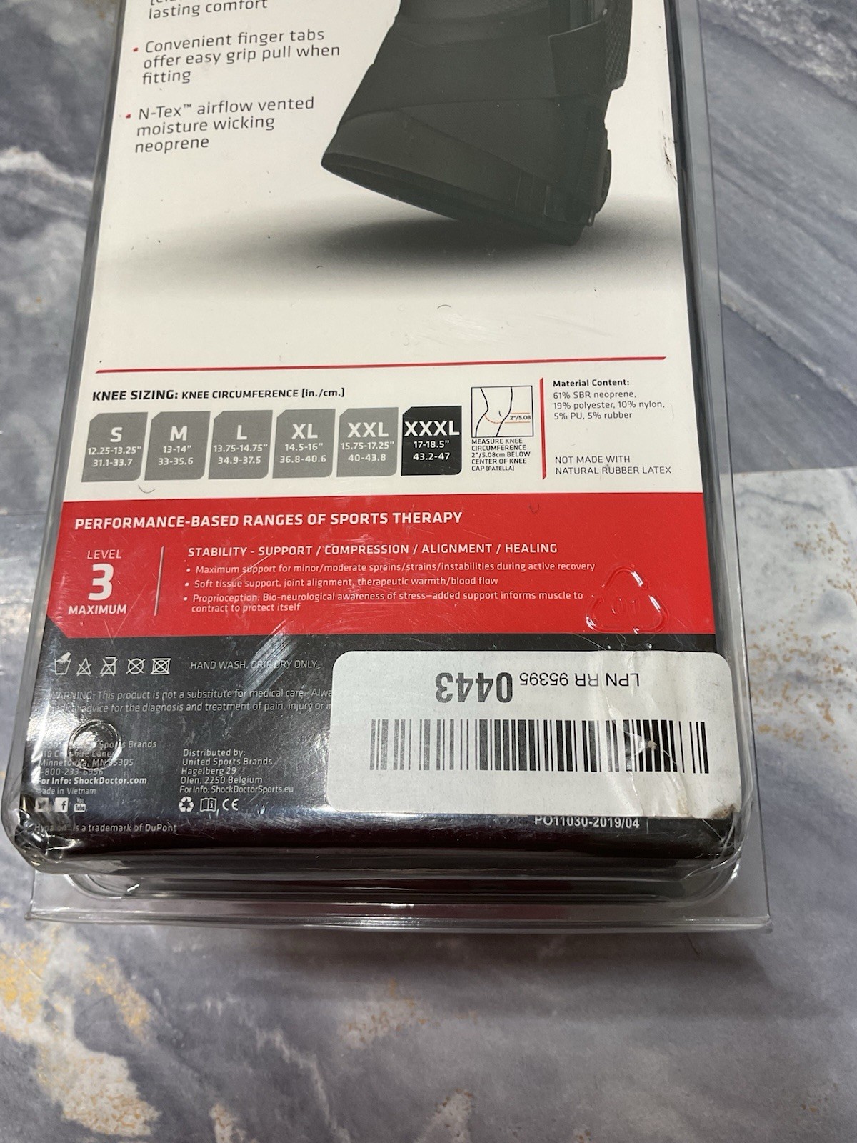 Shock Doctor Ultra Knee Brace #875 XXXL