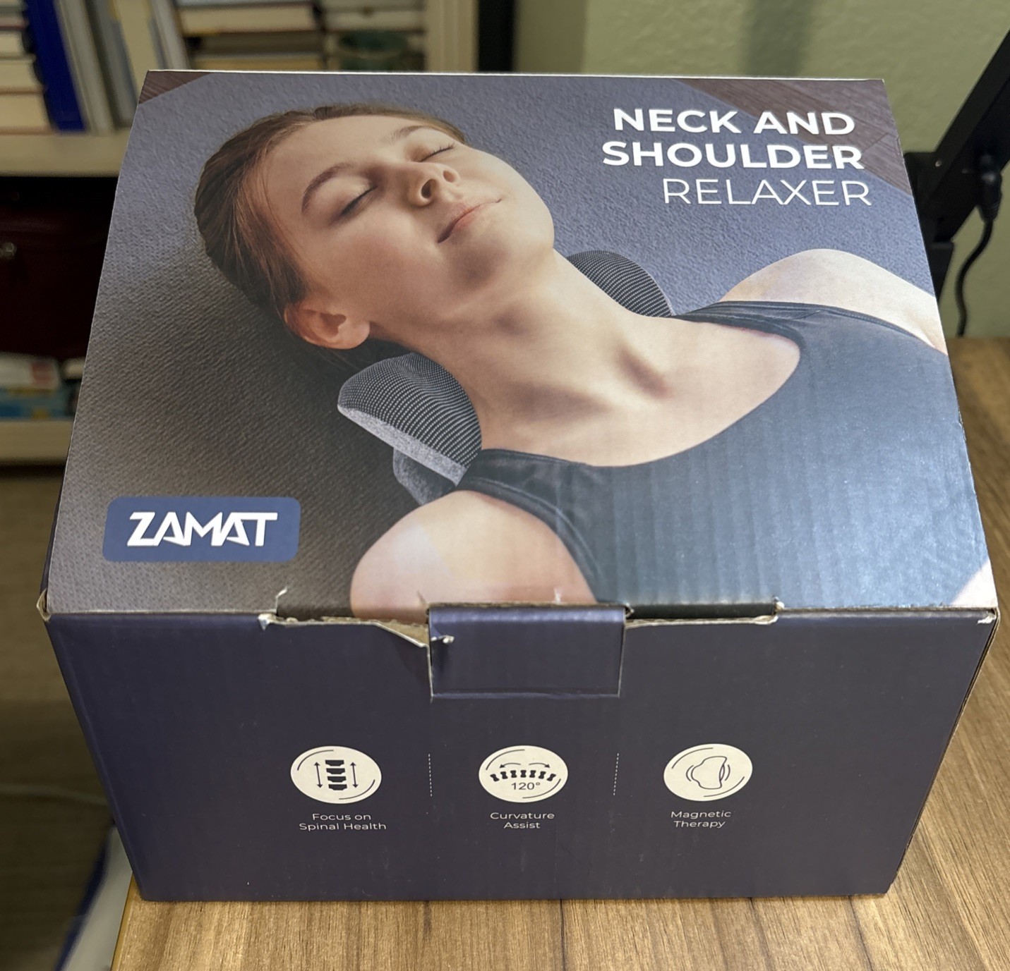 Zamat Neck And Shoulder Relaxer Pillow NIB Neck Stretcher For Neck Pain W/ Bag