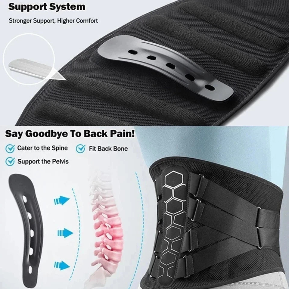 Copper Fit X-Back Brace Lumbar Support Belt Lower Back Pain Relief Unisex