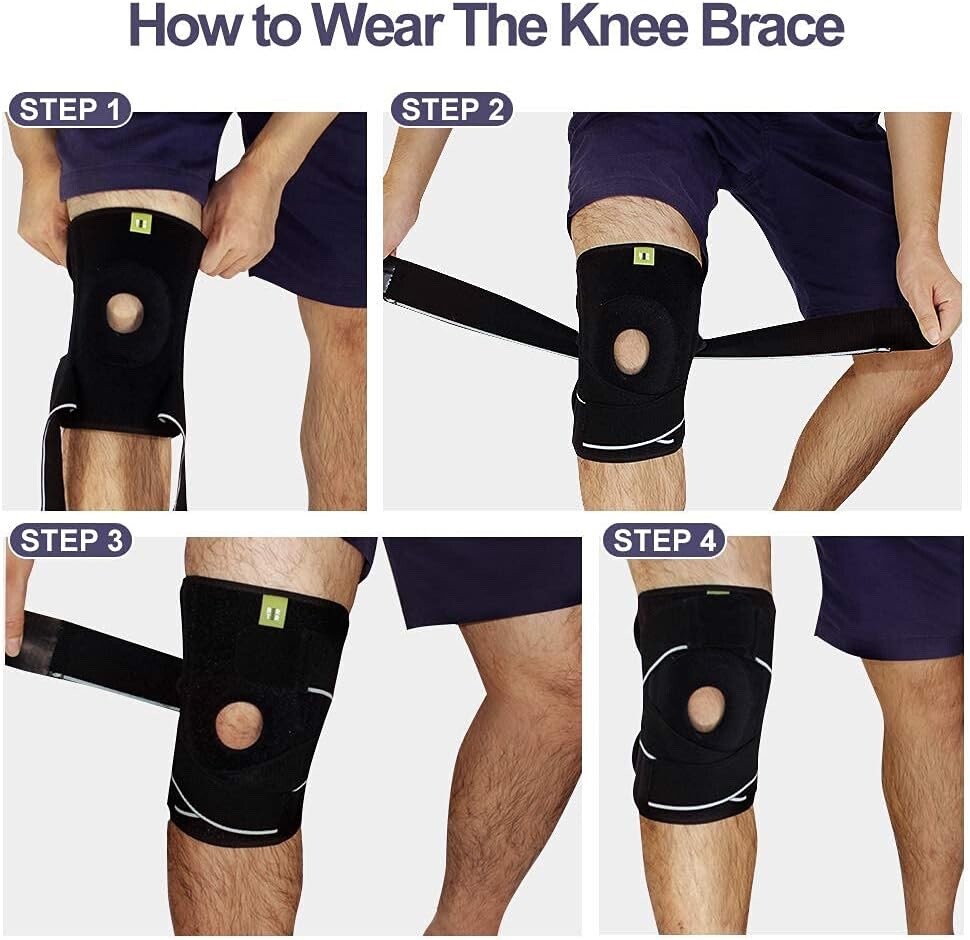 BERTER Knee Brace Support for Relieves Meniscus Tear Knee Pain ACL MCL Men Women