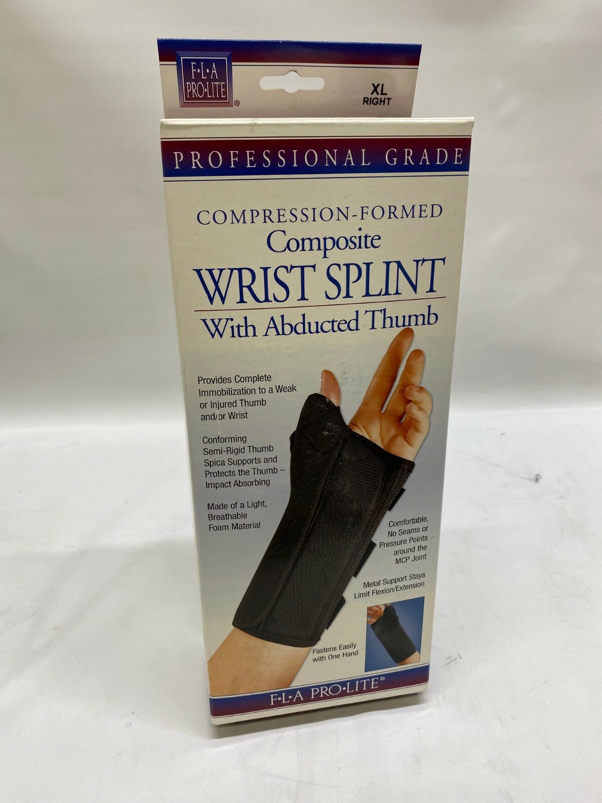 FLA ProLite Compression Composite Wrist Splint w/ Abducted Thumb – Right – NEW