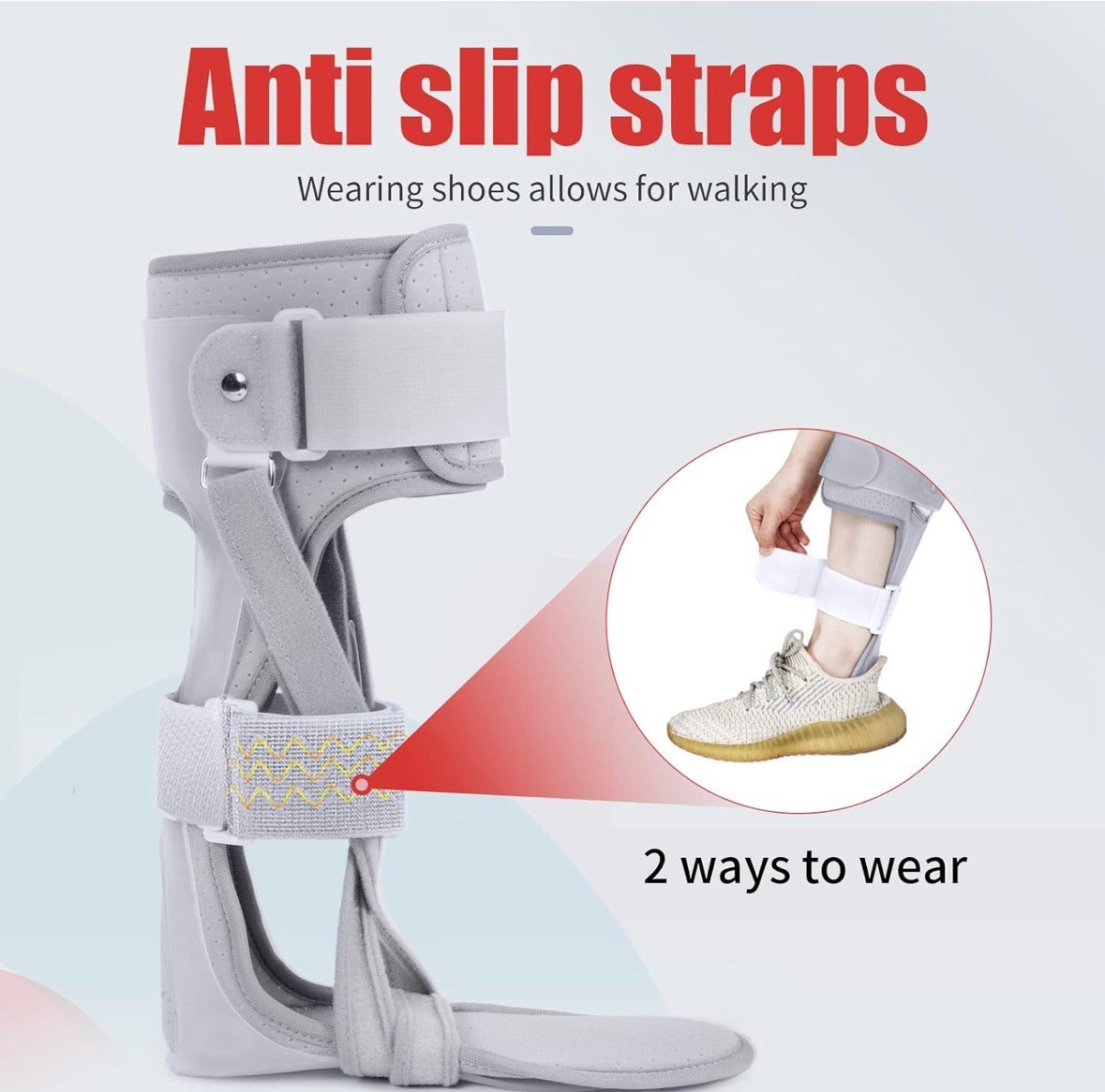 Medical AFO Foot Drop Brace – Drop Foot Braces for Walking – AFO Brace Size:XL