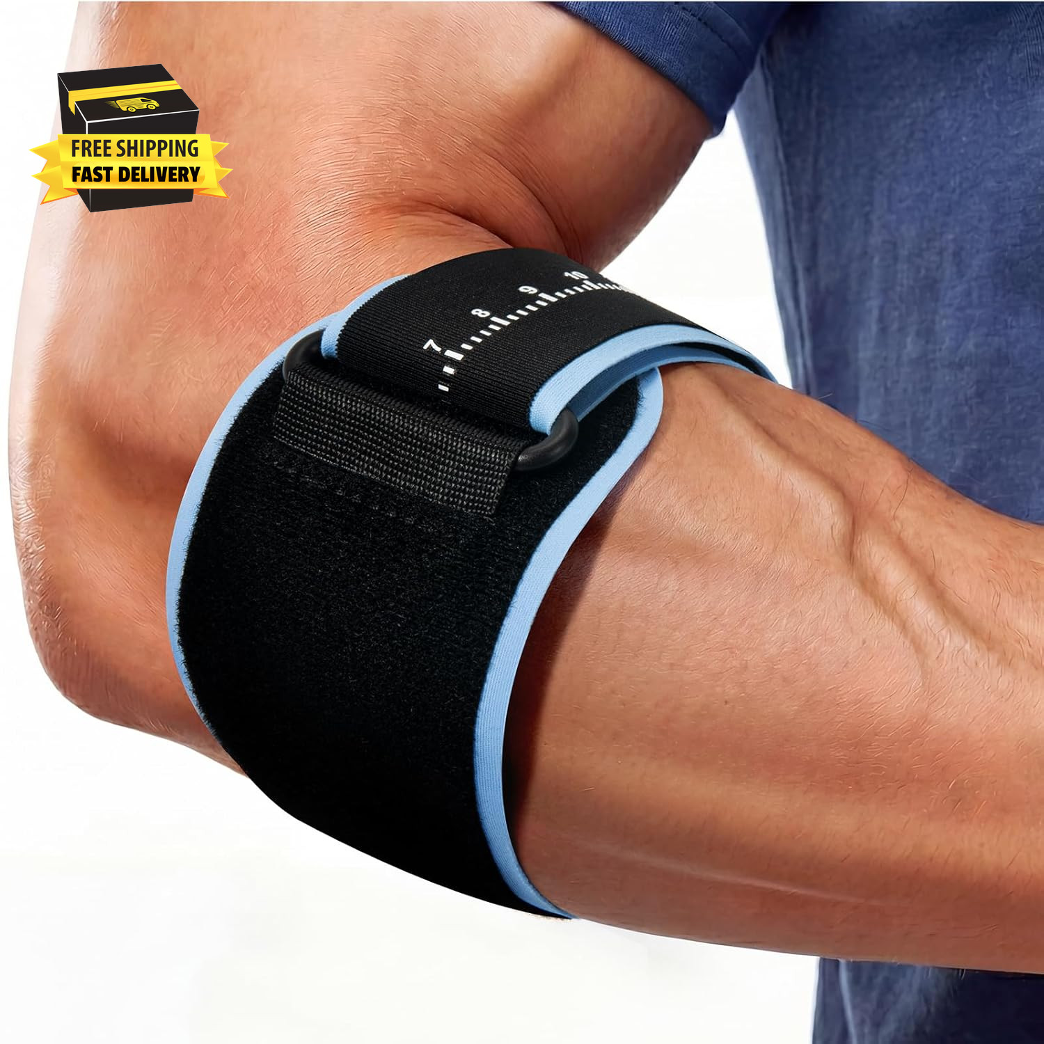 Elbow Brace with Removable Pad for Tennis Elbow & Tendonitis – Adjustable Counte