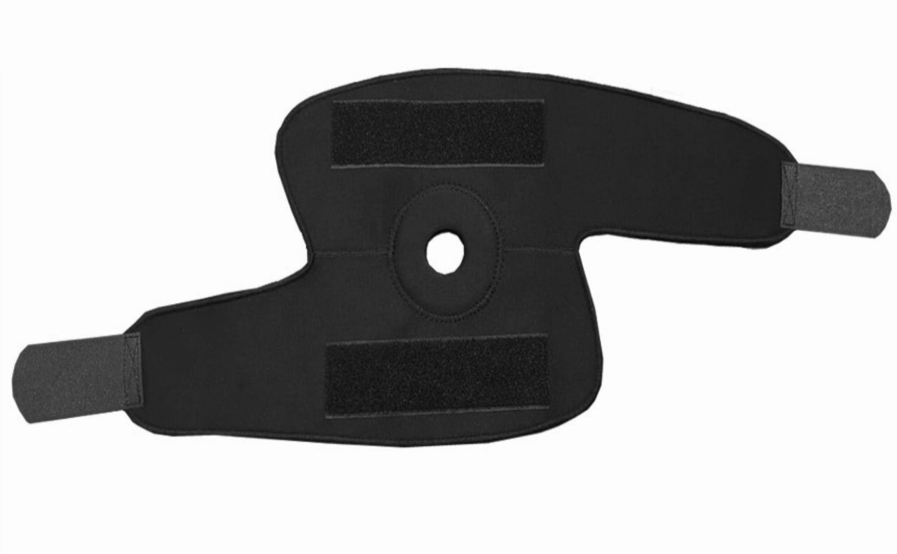 Black Neoprene Adjustable Open Knee Patella Tendon Support Brace Sleeve