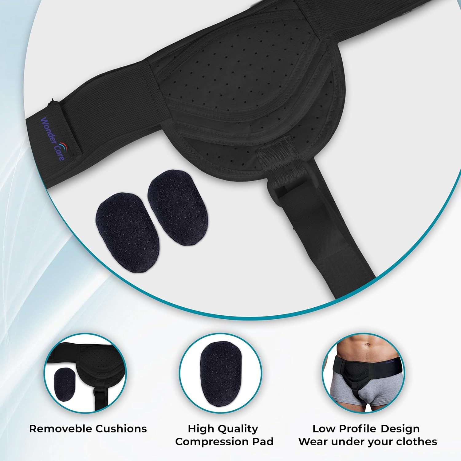 Inguinal Hernia Belt for Men & Women with Removable Compression INDIAN SELLER