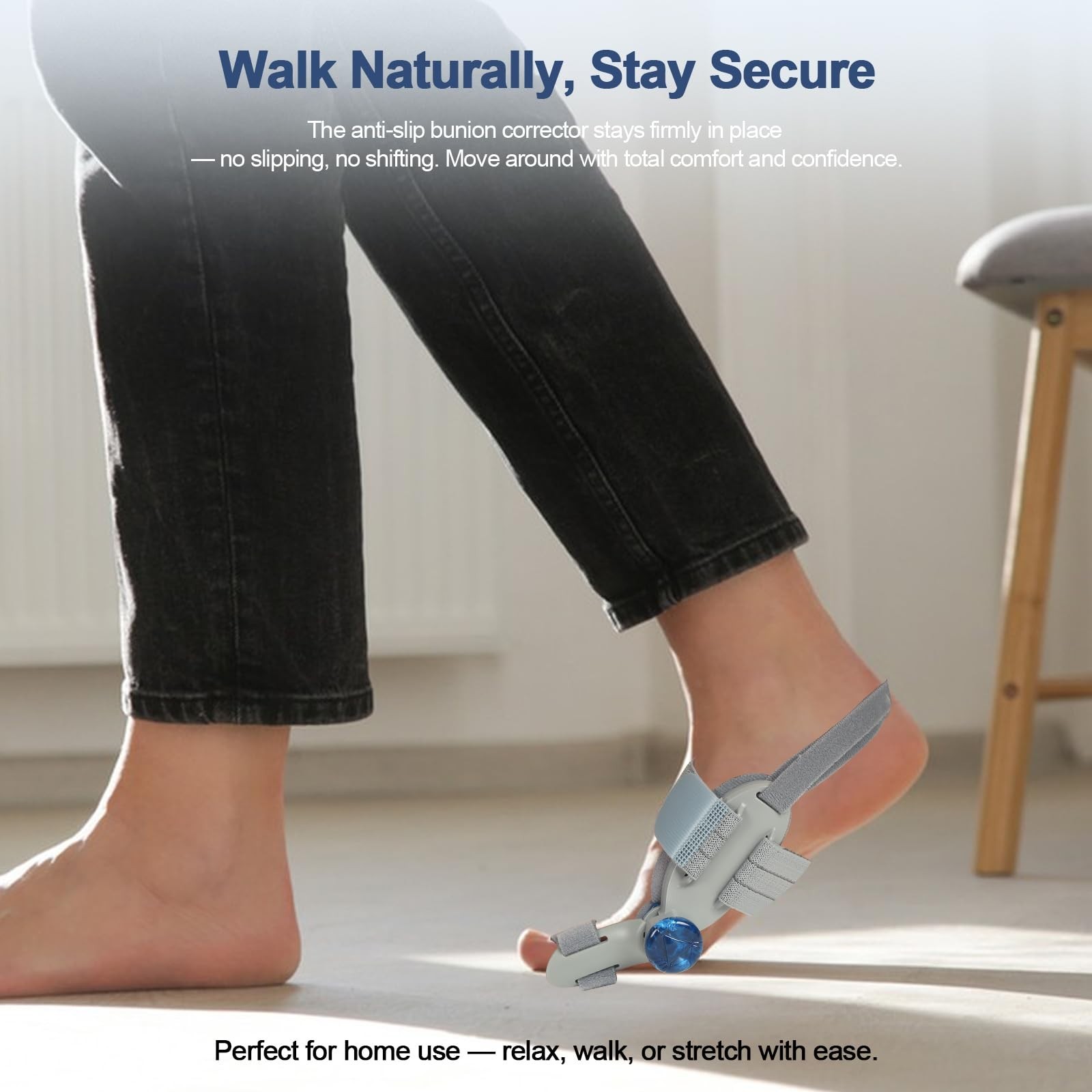 Adjustable Bunion Corrector for Men & Women, Big Toe Relief with Silicone Pad, 1
