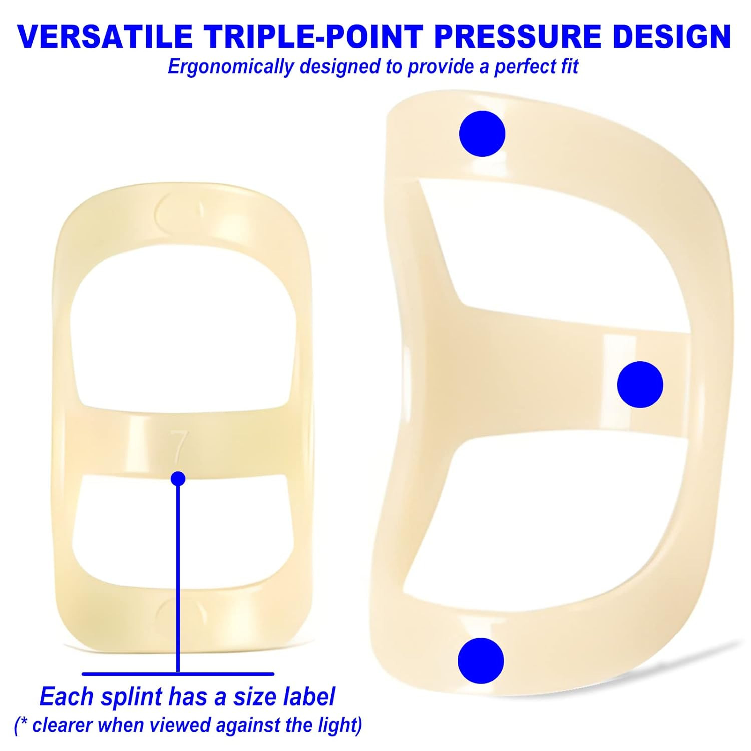 10Pcs Oval Finger Splints & Sleeves Kit, 6 Graduated Trigger Finger Splint & 4 F