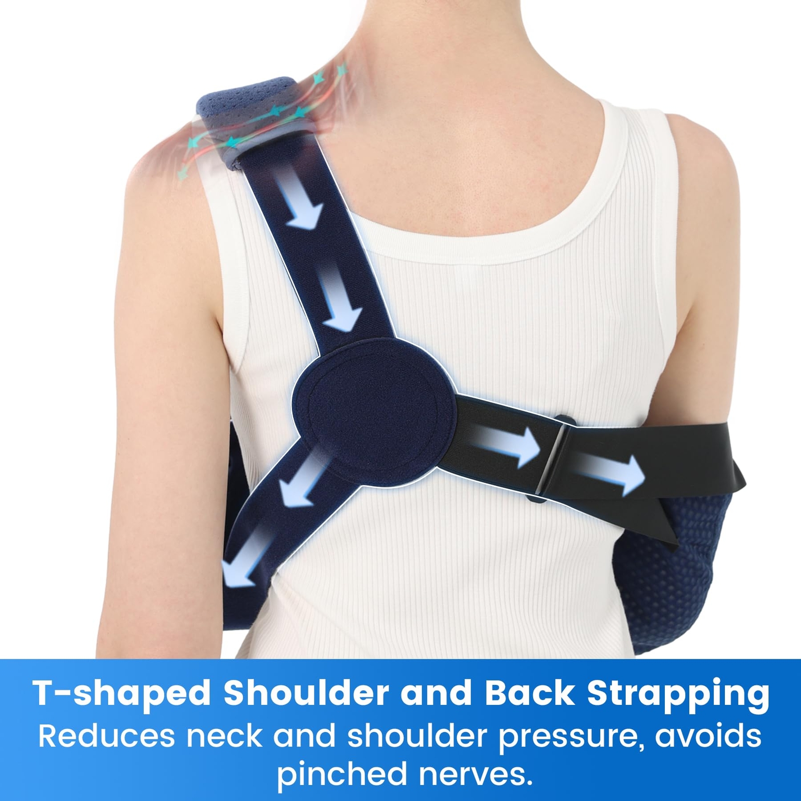 Arm Sling with Waist Strap -Ventilated & Breathable Support Brace for Shoulde…