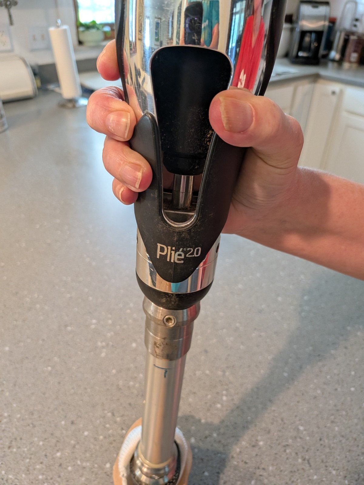 Plie’ 2.0 microprocessor prosthetic left leg
