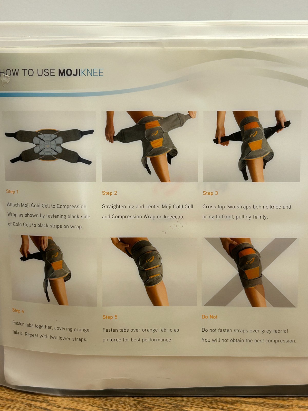 Moji Knee Compression Cold Wrap XL 19.5″ to 22″ Cold Cell not included
