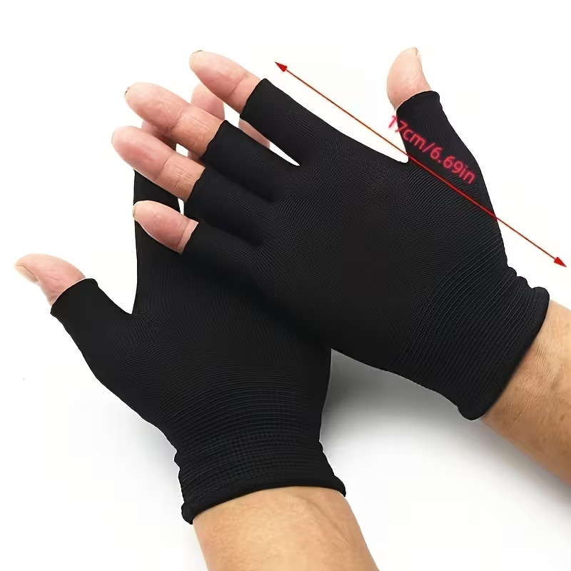 3 Pair Breathable Elastic Half-Finger Gloves – Suitable for Outdoor Sports