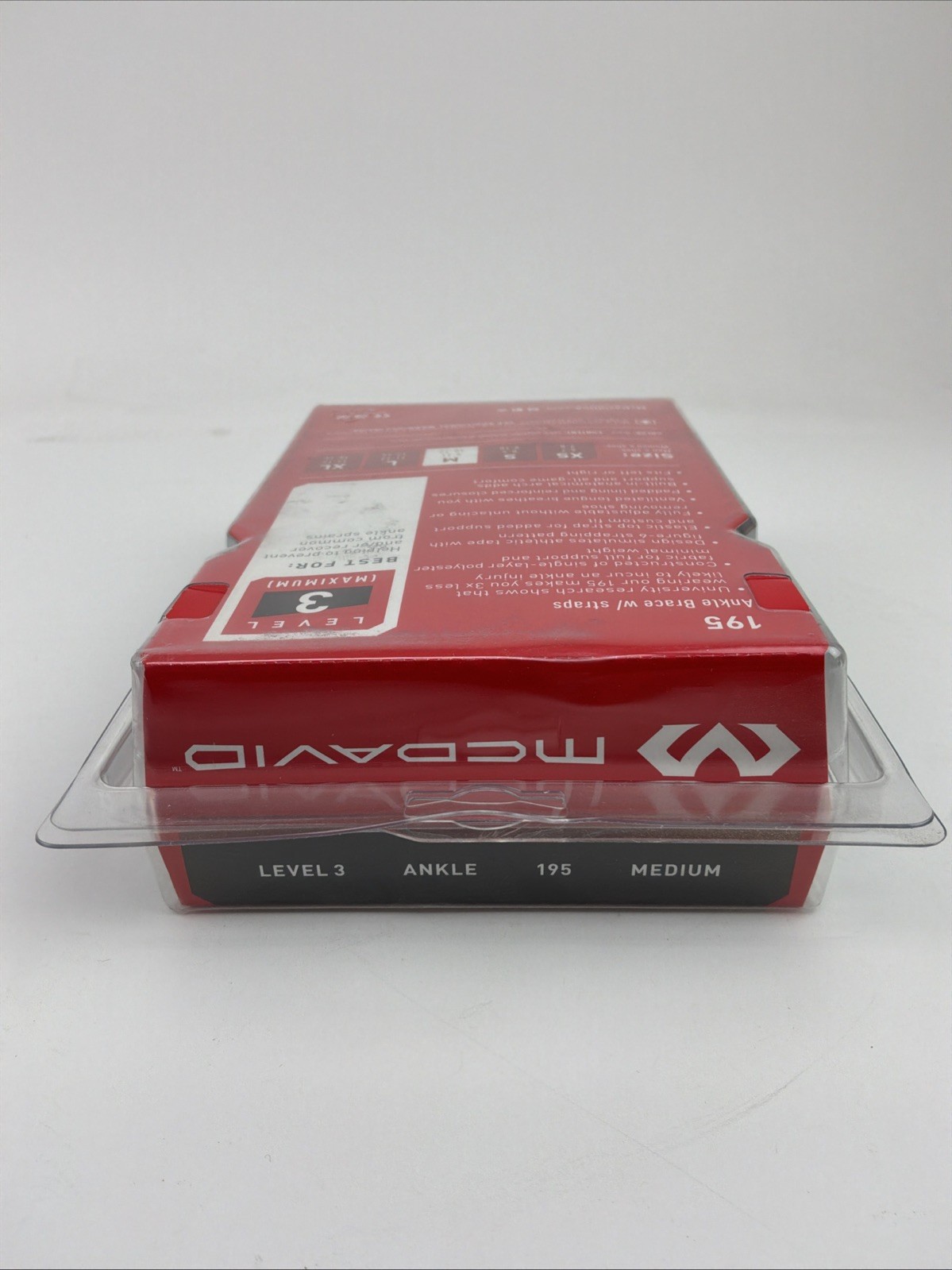McDavid 195 Ankle Brace W/straps Level 3 Maximum Size M Women 10-12 Mens 9-11