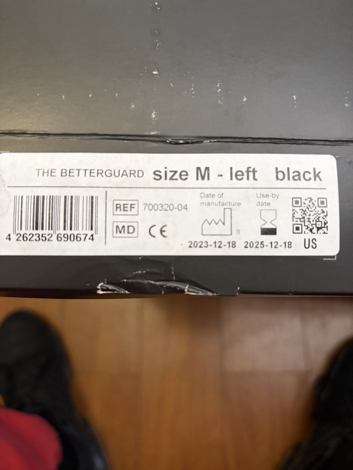 The Betterguard Ankle Support Brace Left Foot Medium Black Curry
