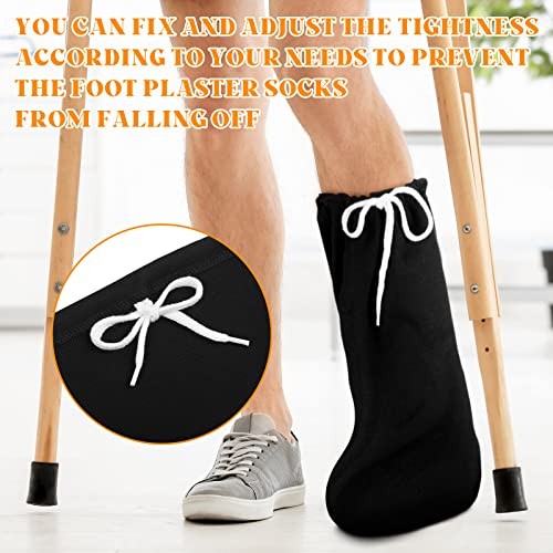 2 Pcs Leg Cast Cover, Sock for Casted Foot Below Knee 21.26 x 11.02In Black