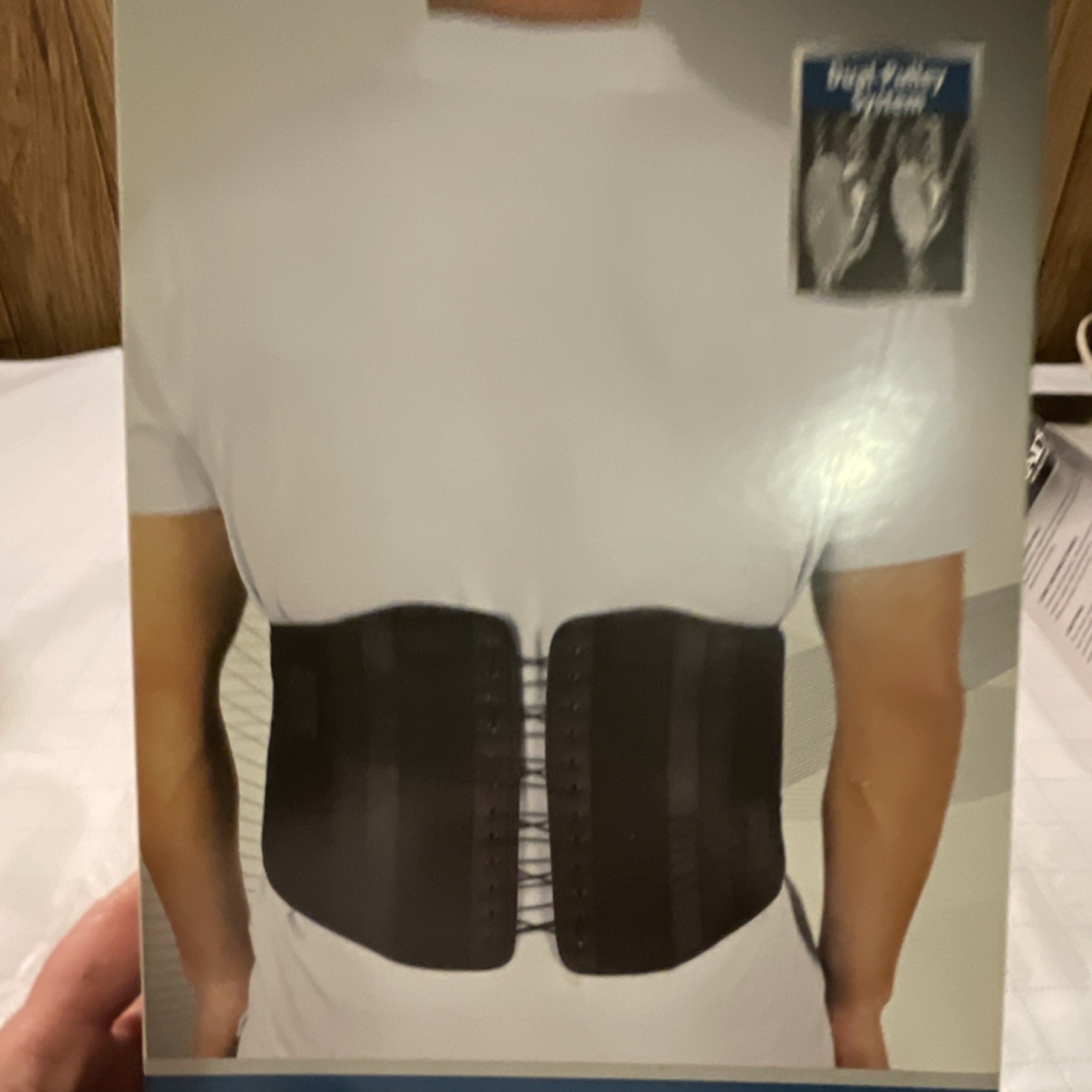 CURAD Back Support Dual-Pulley System Adjustable Metal Black Adult size S/M